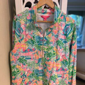 Lilly Pulitzer "Lilly Loves California" Skipper Popover quarter-zip
